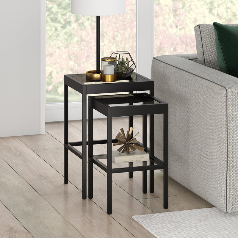Ivy Bronx Southall Glass Top Nesting Table Set & Reviews Wayfair